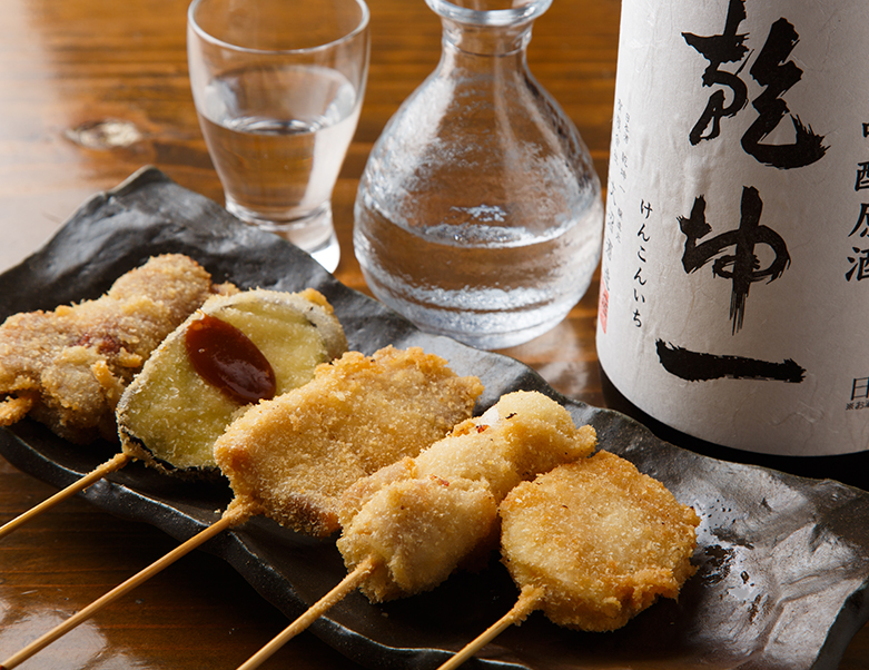 串揚げと日本酒